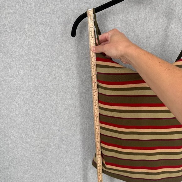 One Step Up VTG Bra Tank Top Size L Striped Crop 90s Y2K Adjustable Casual - Picture 7 of 8